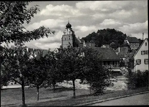 Ak Herrenberg in Württemberg, Stiftskirche mit Schlossberg