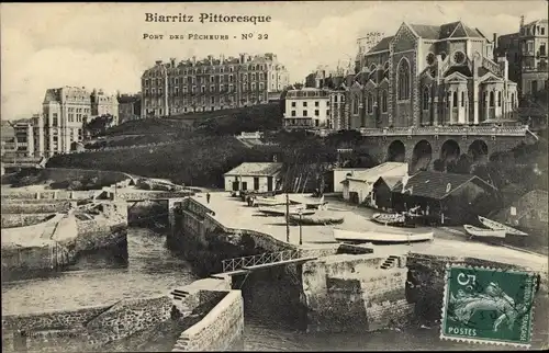 Ak Biarritz Pyrénées Atlantiques, Port des Pecheurs