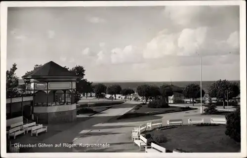 Ak Ostseebad Göhren auf Rügen, Kurpromenade, Pavillon