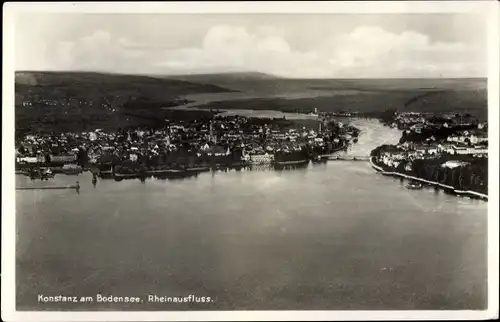 Ak Konstanz am Bodensee, Rheinausfluss