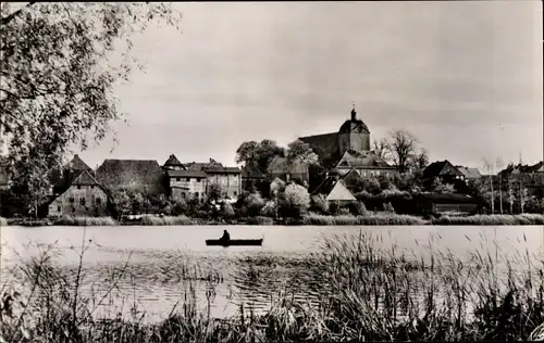 Ak Schönberg in Mecklenburg, Teilansicht, Kirche