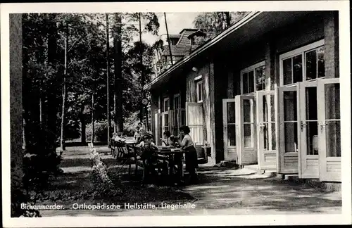 Ak Birkenwerder Oberhavel, Orthopädische Heilstätte, Liegehalle