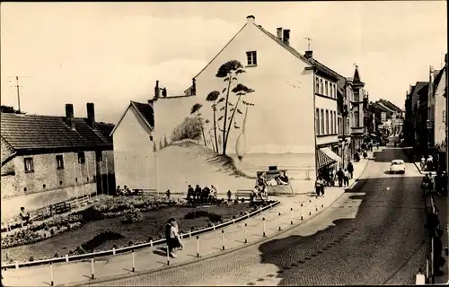 Ak Waren an der Müritz, Blick in die Langestraße