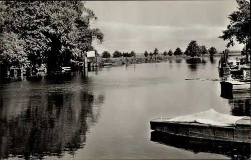 Ak Schwaan in Mecklenburg, Partie an der Warnow