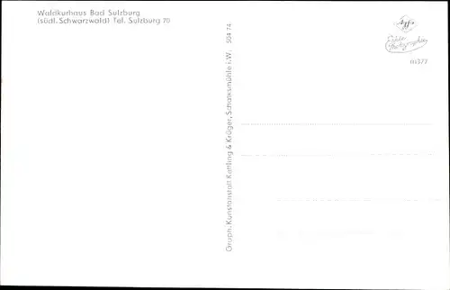 Ak Sulzburg im Breisgau Hochschwarzwald, Waldkurhaus