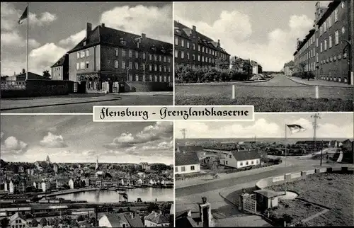 Ak Flensburg in Schleswig Holstein, Panorama, Kaserne