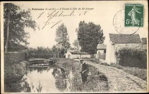 Ak Palaiseau Essonne, L'Yvette de l'Ile de Saint Amour