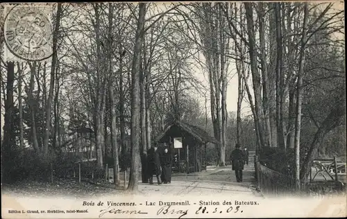 Ak Vincennes Val de Marne, Lac Daumesnil, Station des Bateaux