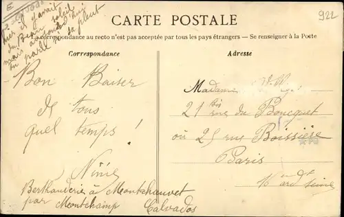 Ak Montchamp ?Calvados, Un cote du Bourg