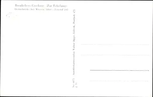 Ak Winsen an der Aller, Partie a. d. Oertze, Am Hahnenberg, Wacholdergruppe, Gasthaus z. Erholung