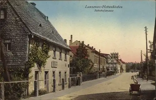 Ak Hohenkirchen Lunzenau in Sachsen, Bahnhofstraße