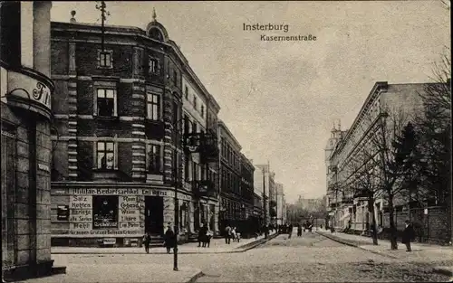 Ak Tschernjachowsk Insterburg Ostpreußen, Kasernenstraße, Geschäft