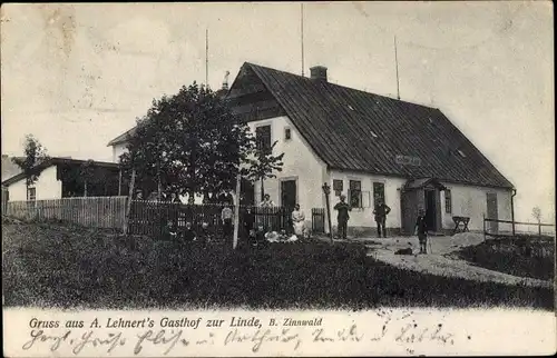 Ak Zinnwald Georgenfeld Altenberg im Erzgebirge, Gasthof zur Linde