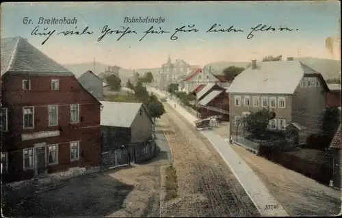 Ak Großbreitenbach in Thüringen, Bahnhofstraße