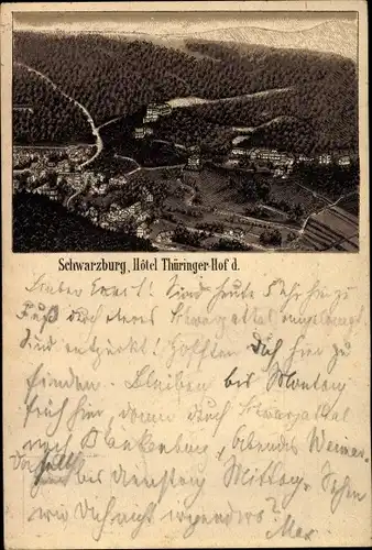 Litho Schwarzburg in Thüringen, Hotel Thüringer Hof