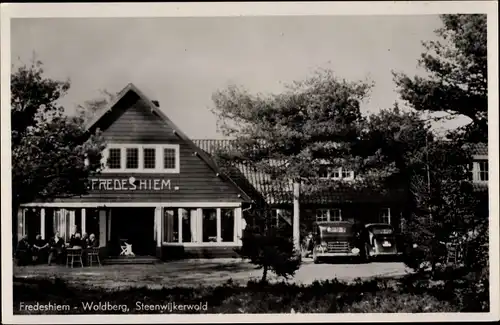 Ak Steenwijker Overijssel, Fredesheim Woldberg, Terrassenpartie