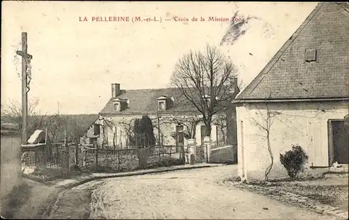 Ak La Pellerine Maine-et-Loire, Croix de la Mission 1904
