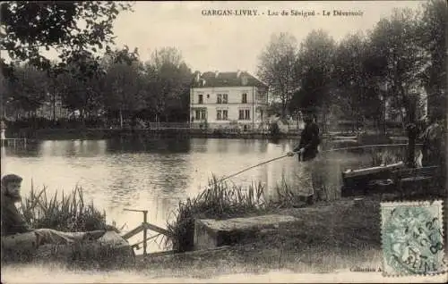 Ak Livry Gargan Seine Saint Denis, Lac de Sevigne, Le Deversoir
