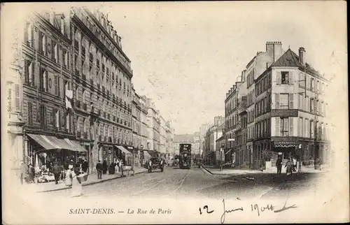 Ak Saint Denis Seine Saint Denis, La Rue de Paris