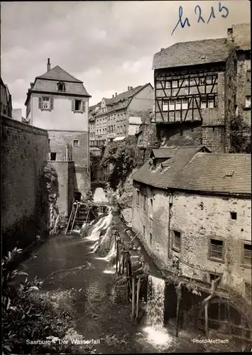 Ak Saarburg an der Saar Bezirk Trier, Der Wasserfall