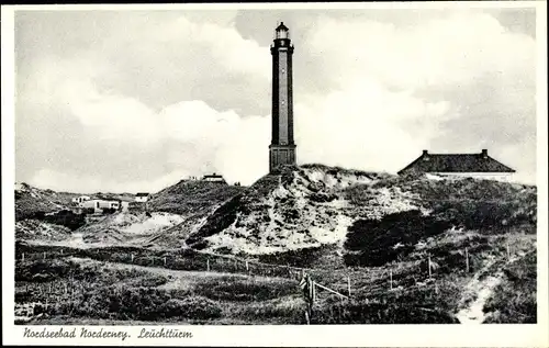 Ak Norderney in Ostfriesland, Nordseebad, Leuchtturm