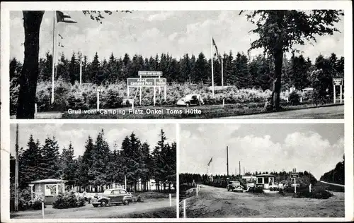 Ak Springhirsch Nützen in Schleswig Holstein, Campingplatz Onkel Toms Hütte