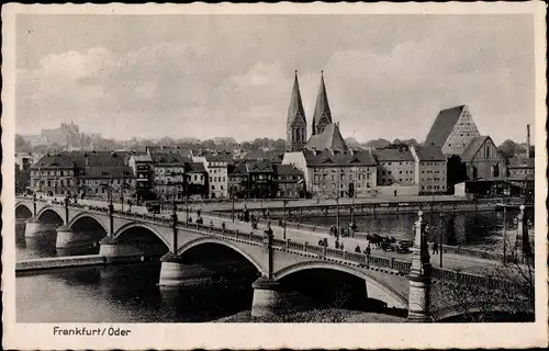 Ak Frankfurt an der Oder, Brückenpartie, Ortsansicht