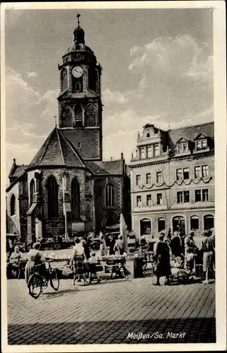 Ak Meißen in Sachsen, Markt