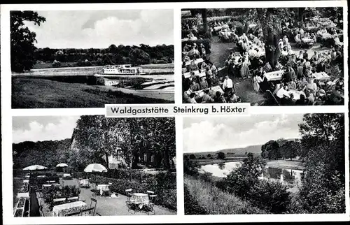 Ak Höxter an der Weser, Waldgaststätte Steinkrug, Bes. W. Tappe