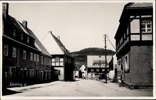 Foto Ak Geising Altenberg im Erzgebirge, Dorfpartie