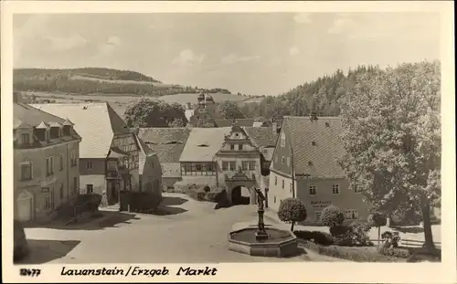 Ak Lauenstein Altenberg im Erzgebirge, Markt