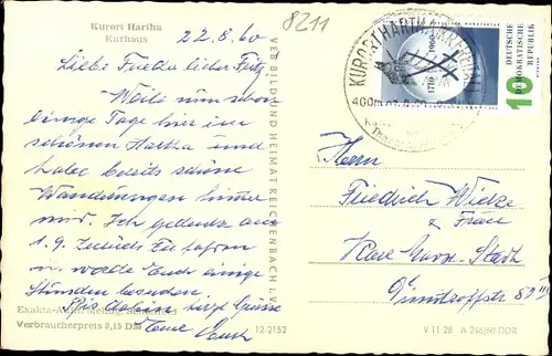 Ak Hartha in Sachsen, Kurhaus