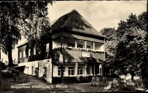 Ak Hermsdorf Glashütte im Osterzgebirge, Berggasthaus Wilischbaude