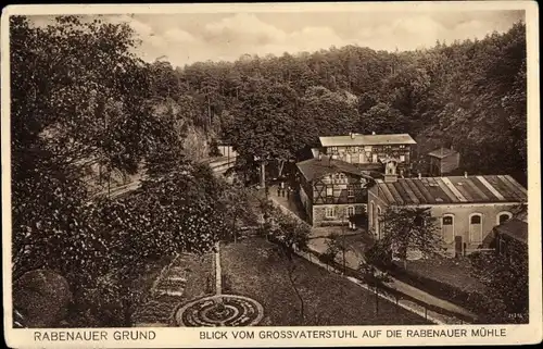 Ak Rabenau Sachsen, Partie an der Mühle im Rabenauer Grund