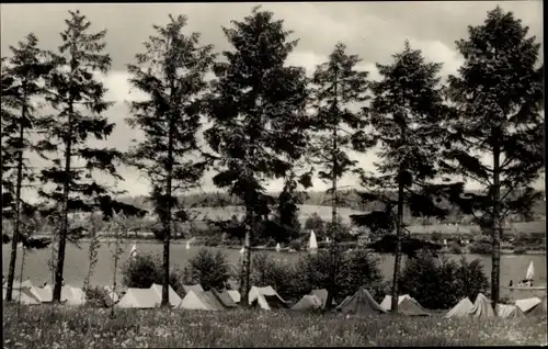 Ak Malter Dippoldiswalde, Zelt- und Badeleben, Maltersee