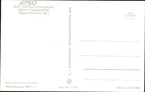 Ak Malter Dippoldiswalde, Zelt- und Badeleben, Maltersee