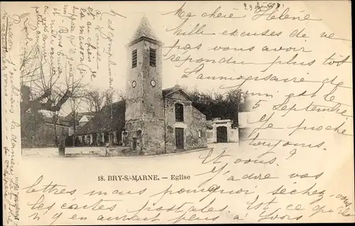 Ak Bry sur Marne Val-de-Marne, Eglise
