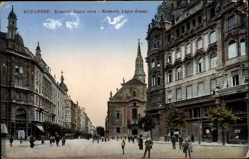 Ak Budapest Ungarn, Kossuth Lajos Gasse