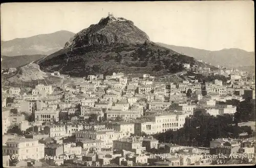 Ak Athen Griechenland, Athen from Acropolis, Panorama