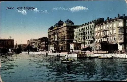 Ak Rijeka Fiume Kroatien, Riva Szapary