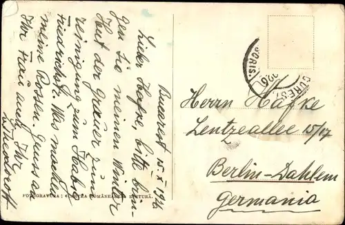 Ak București Bukarest Rumänien, Calea Victoriei si Bulevardul Elisabeta