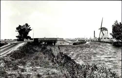 Ak Opmeer Nordholland, Nieuweweg, Molen