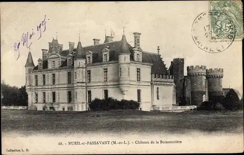 Ak Nueil sous Passavant Maine-et-Loire, Chateau de la Boissonniere