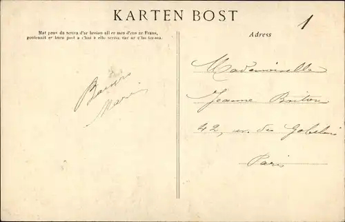 Ak Jeune Homme de Pontivy, Mann in bretonischer Volkstracht