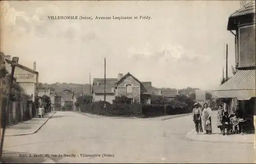 Ak Villemonble Seine Saint Denis, Avenue Lespinasse et Fredy