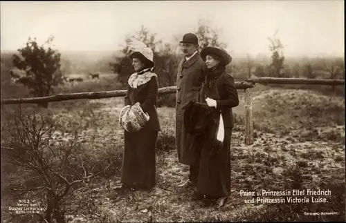 Ak Eitel Friedrich Prinz von Preussen, Prinzessin Victoria Luise von Preußen