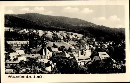 Ak Schmiedeberg Dippoldiswalde im Erzgebirge, Teilansicht