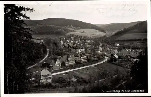 Ak Schmiedeberg Osterzgebirge, Ortschaft, Straße