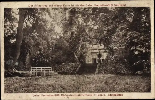 Ak Kloster Lehnin in der Mark, Stiftsgarten