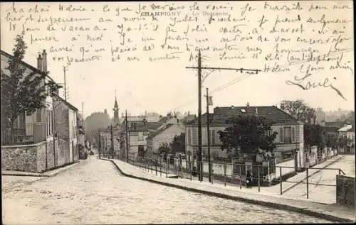 Ak Champigny sur Marne Val de Marne, La Descente